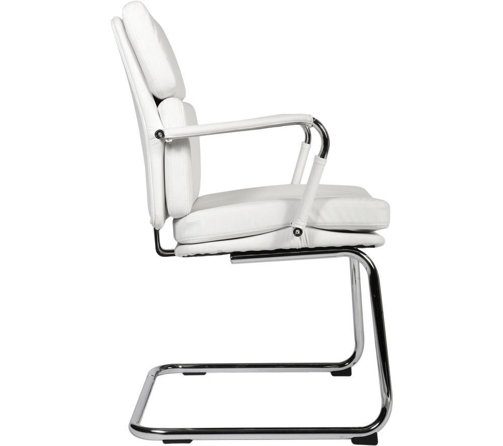 TEKNIK Deco Faux Leather Visitors Chair - White image number 2 of 3