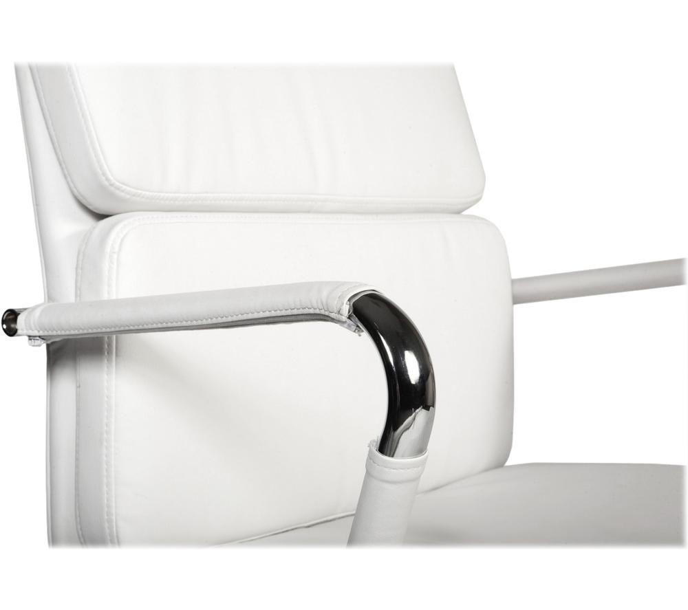 TEKNIK Deco Faux Leather Visitors Chair - White image number 3 of 3