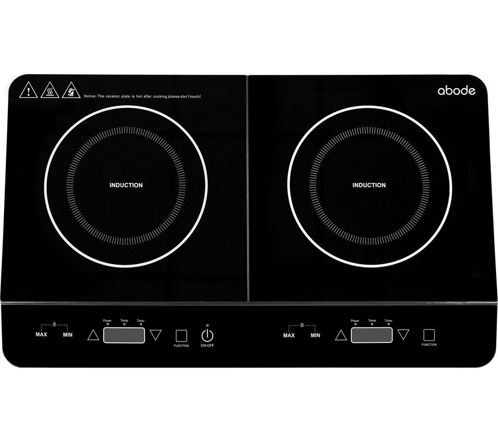 Abode Aindh2003 Double Induction Hot Plate - Black, Black