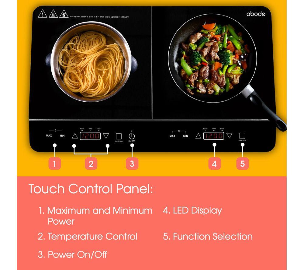 ABODE AINDH2003 Double Induction Hot Plate - Black image number 4 of 6