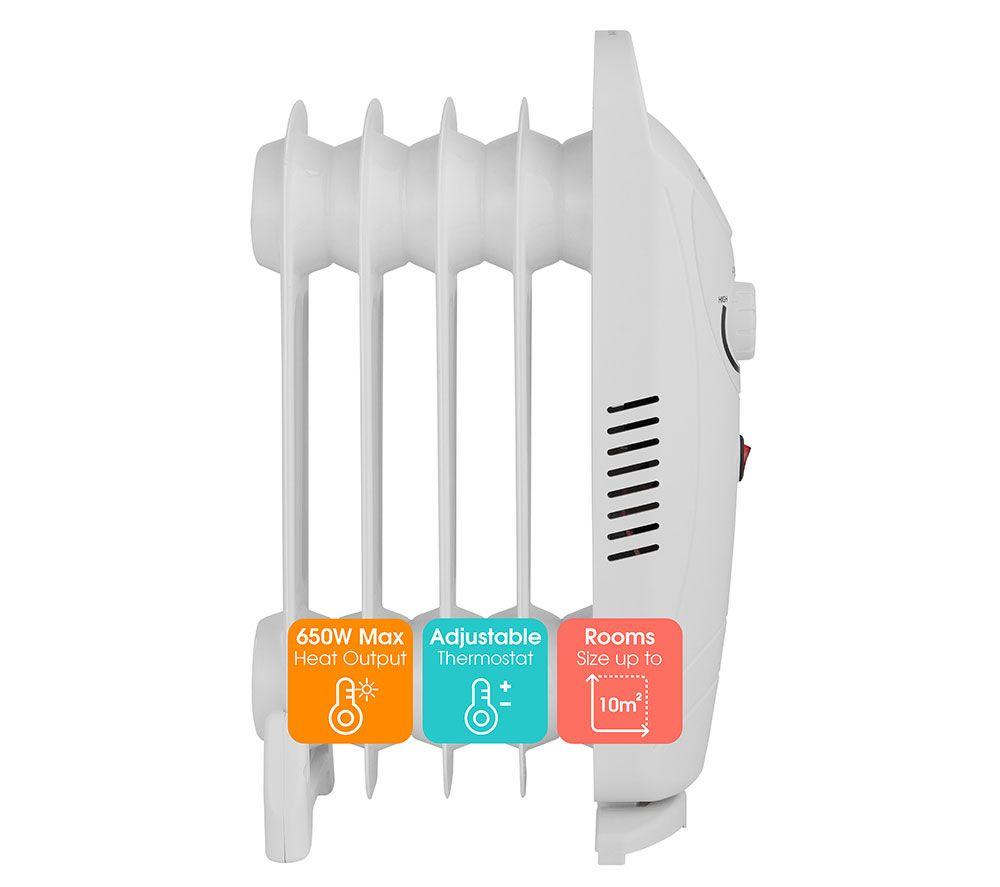 ABODE AOFR5001B Portable Oil-Filled Radiator - White image number 9 of 18