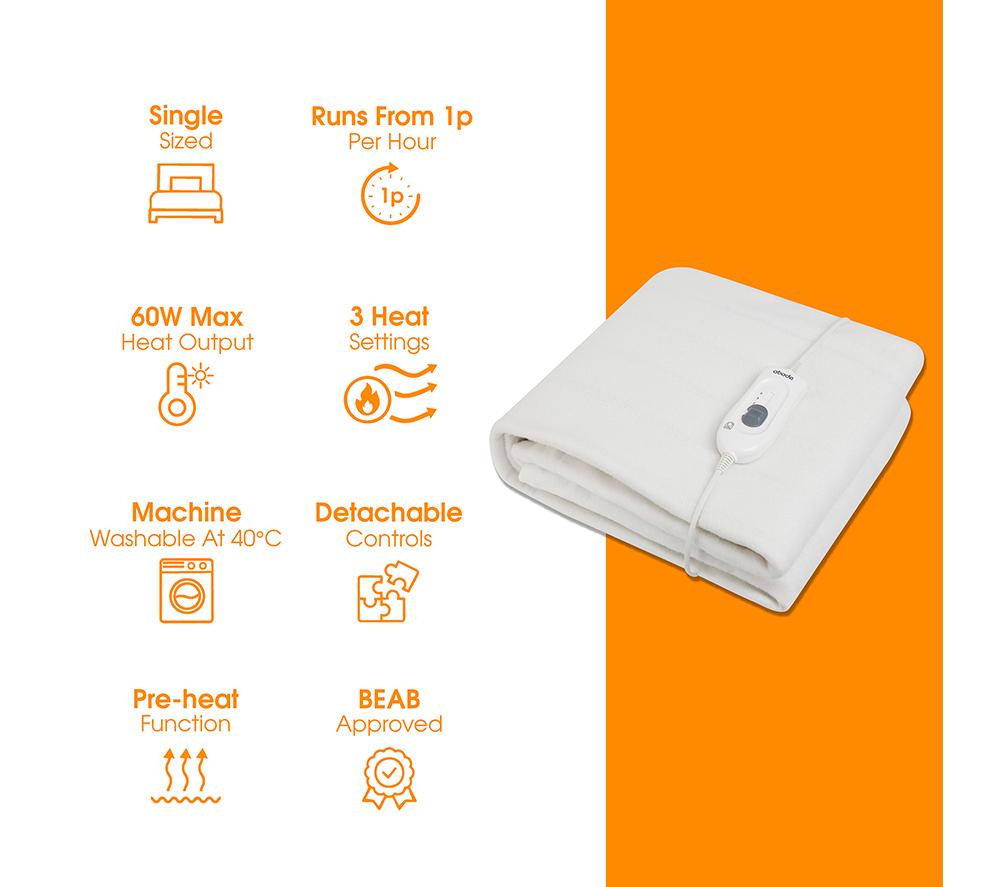 ABODE AESB1001 Electric Underblanket - Single image number 5 of 12