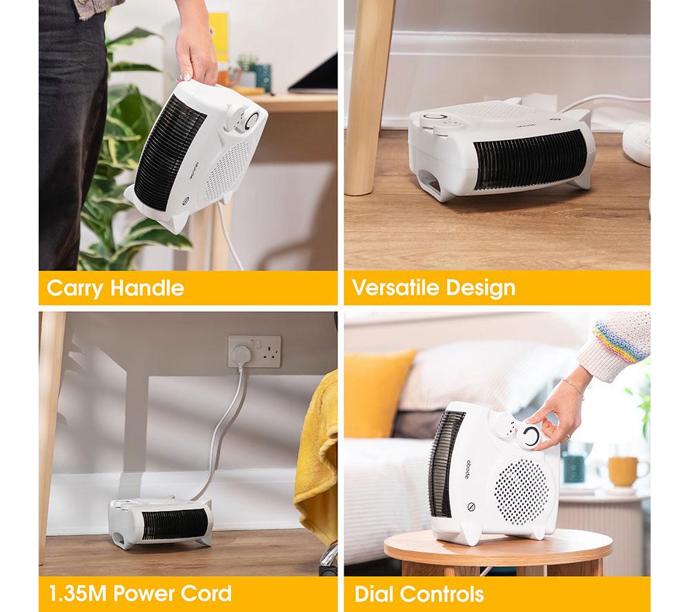 ABODE AFH1001 Hot & Cool Fan Heater - White image number 7 of 17