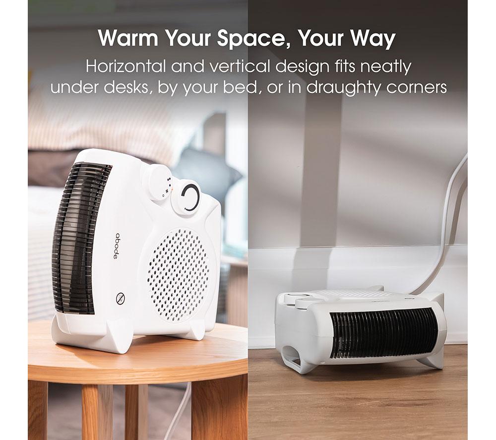 ABODE AFH1001 Hot & Cool Fan Heater - White image number 8 of 17