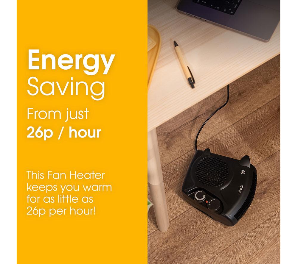 ABODE AFH1001B Hot & Cool Fan Heater - Black image number 9 of 18