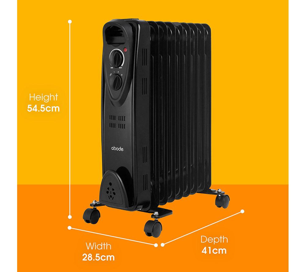 ABODE AOFR9003B Portable Oil-Filled Radiator - Black image number 13 of 15