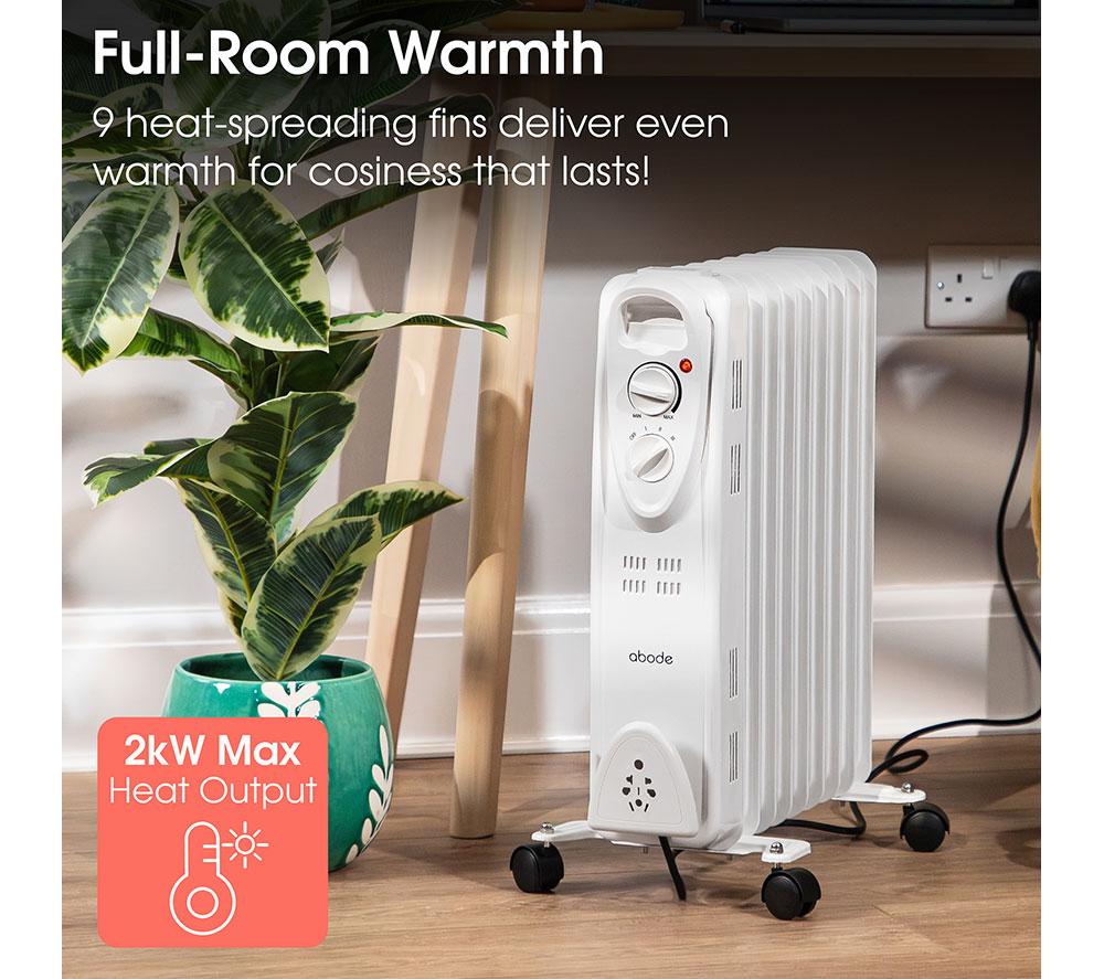 ABODE AOFR9003 Portable Oil-Filled Radiator - White image number 6 of 15
