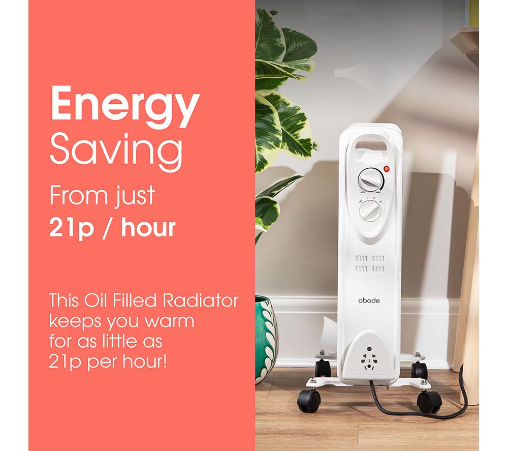 ABODE AOFR9003 Portable Oil-Filled Radiator - White image number 8 of 15