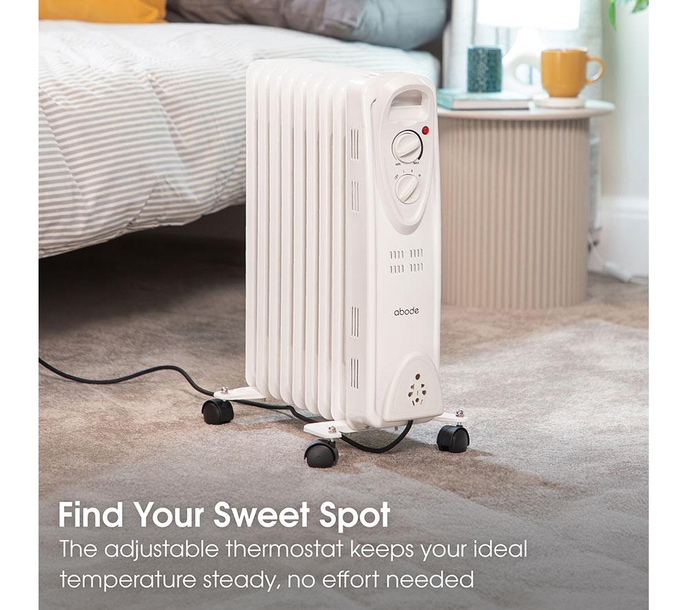 ABODE AOFR9003 Portable Oil-Filled Radiator - White image number 9 of 15