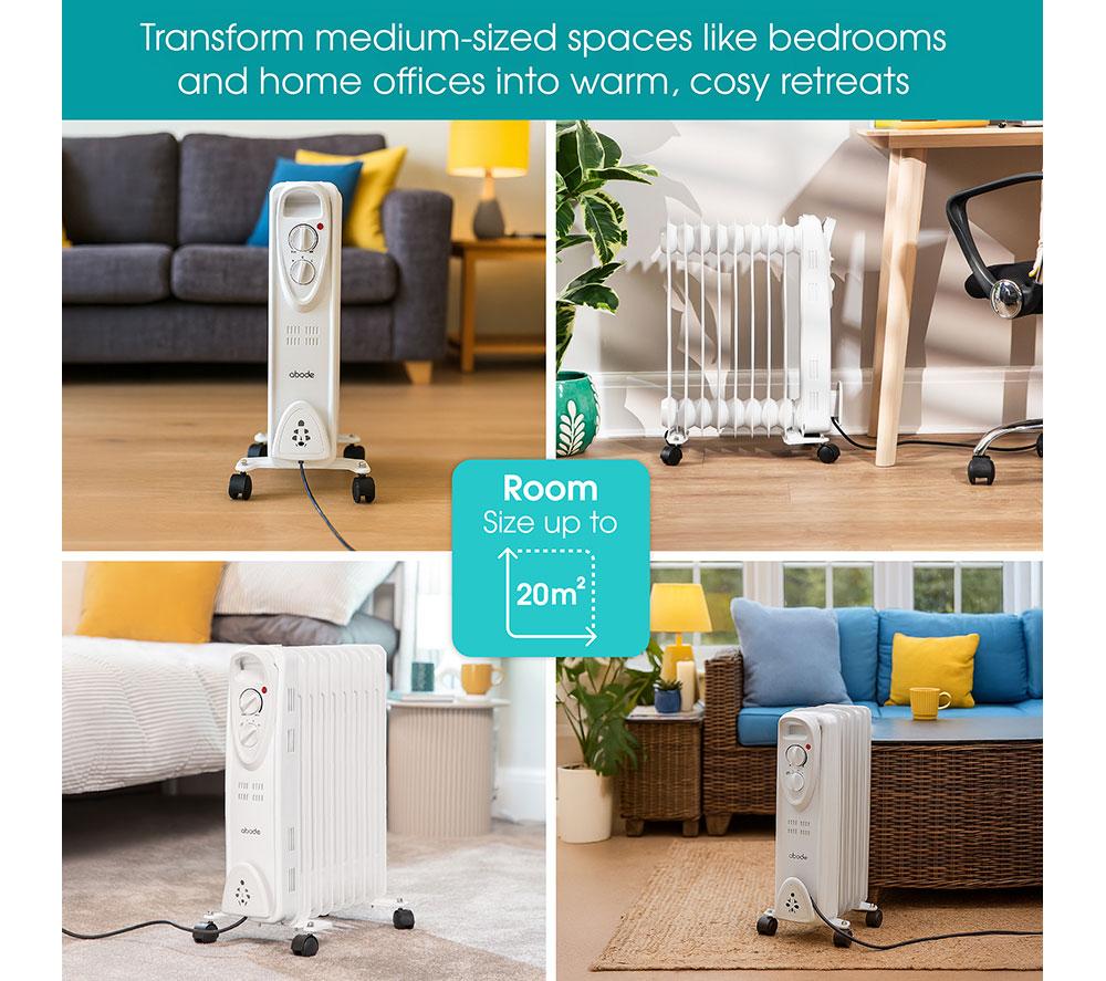 ABODE AOFR9003 Portable Oil-Filled Radiator - White image number 11 of 15
