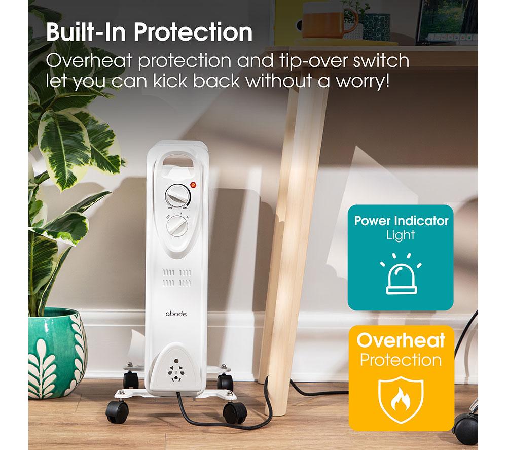 ABODE AOFR9003 Portable Oil-Filled Radiator - White image number 12 of 15