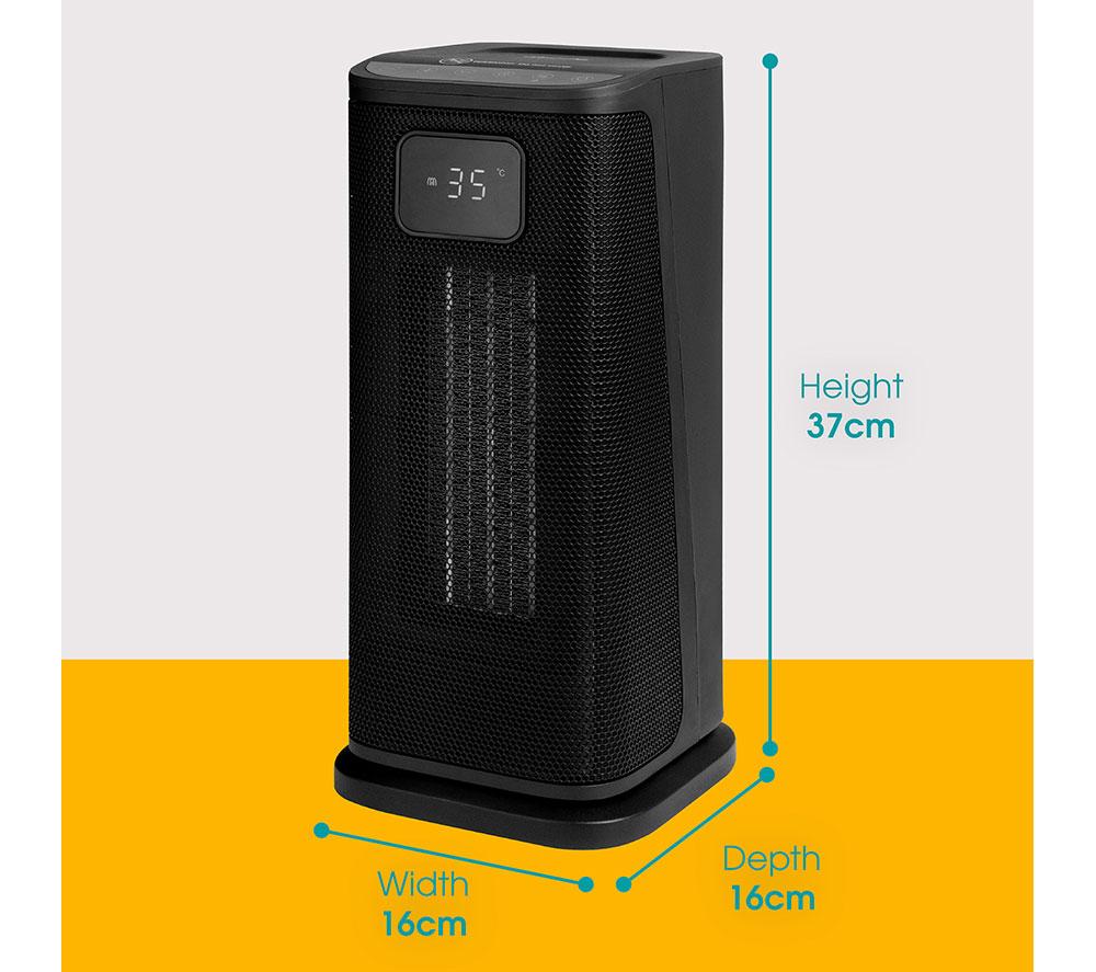 ABODE ACTH2005 Hot & Cool Ceramic Fan Heater - Black image number 16 of 17