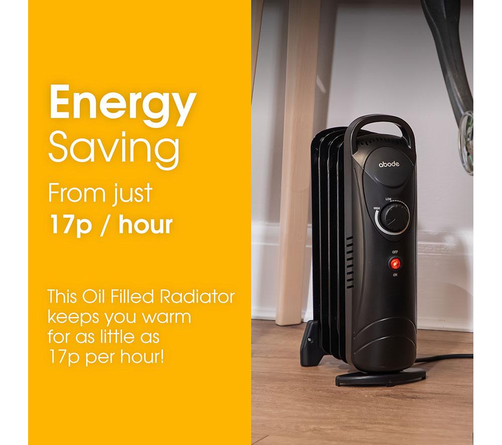 ABODE AOFR5001B Portable Oil-Filled Radiator - Black image number 7 of 14