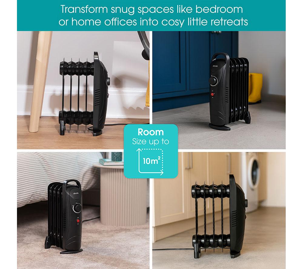 ABODE AOFR5001B Portable Oil-Filled Radiator - Black image number 12 of 14