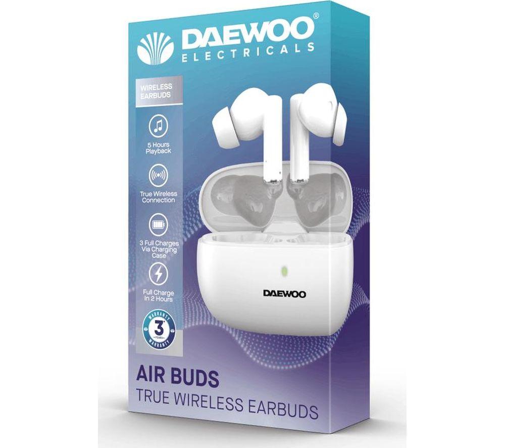 DAEWOO Air Buds AVS1626GE Wireless Bluetooth Earbuds - White image number 2 of 2