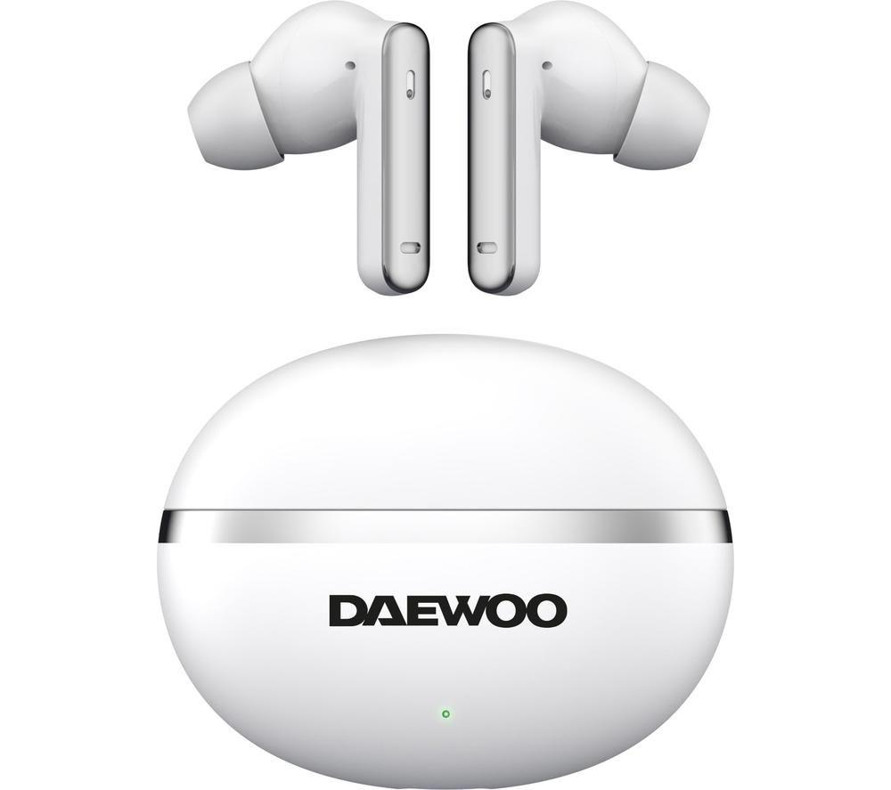 Daewoo Air Buds Pro Avs1628ge Wireless Bluetooth Noise-Cancelling Earbuds - White, White
