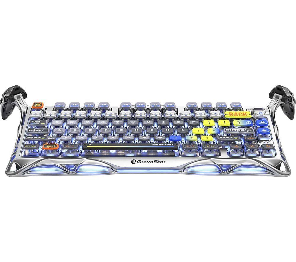 Gravastar Mercury K1 Pro Wireless Mechanical Gaming Keyboard - Silver, Silver/Grey