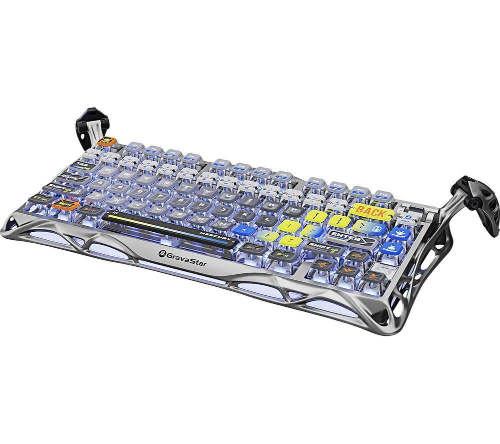 GRAVASTAR Mercury K1 Pro Wireless Mechanical Gaming Keyboard - Silver image number 2 of 10
