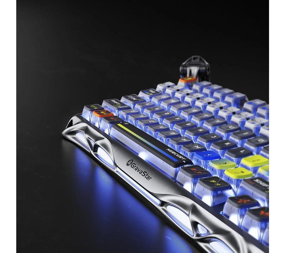 GRAVASTAR Mercury K1 Pro Wireless Mechanical Gaming Keyboard - Silver image number 4 of 10