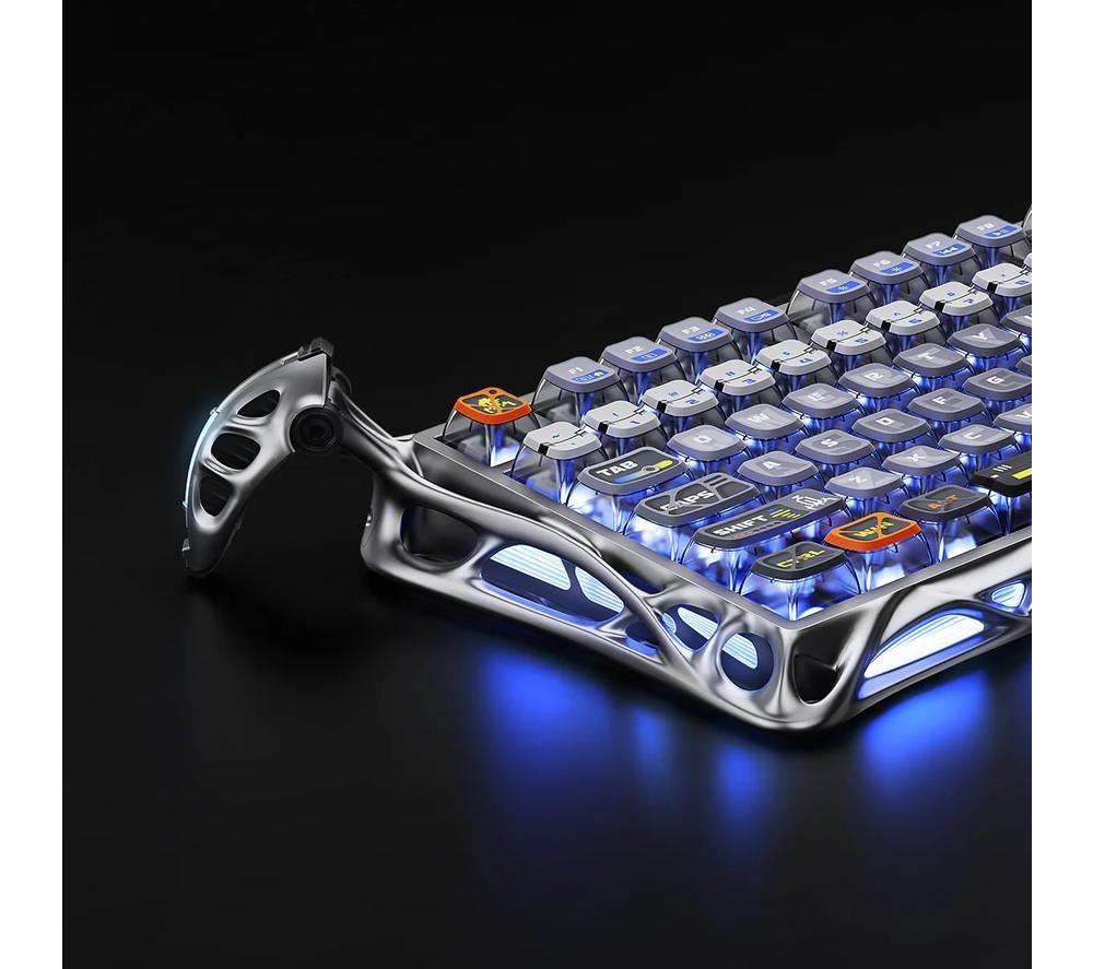 GRAVASTAR Mercury K1 Pro Wireless Mechanical Gaming Keyboard - Silver image number 5 of 10