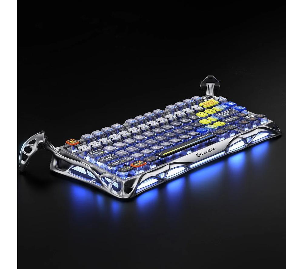 GRAVASTAR Mercury K1 Pro Wireless Mechanical Gaming Keyboard - Silver image number 6 of 10