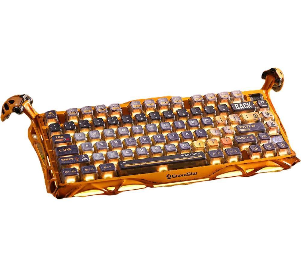 Gravastar Mercury K1 Pro Wireless Mechanical Gaming Keyboard - Yellow, Yellow