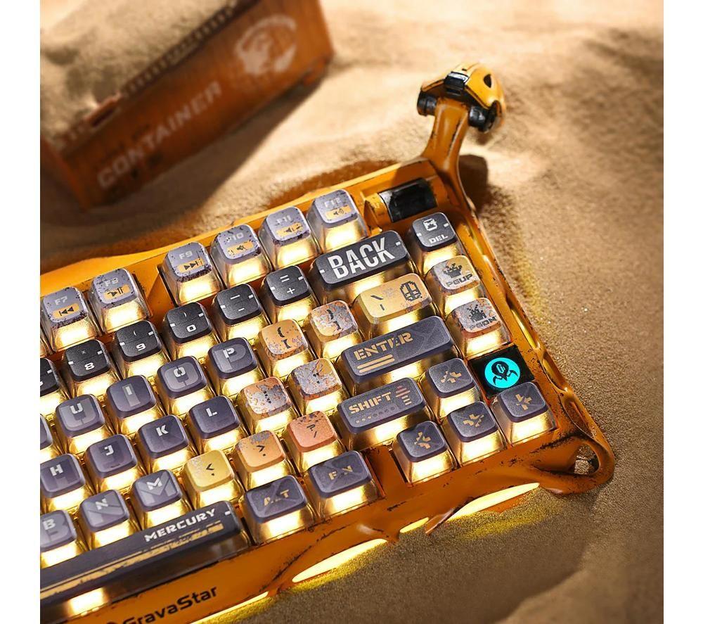 GRAVASTAR Mercury K1 Pro Wireless Mechanical Gaming Keyboard - Yellow image number 2 of 8