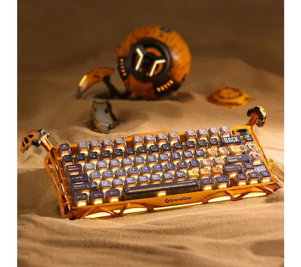 GRAVASTAR Mercury K1 Pro Wireless Mechanical Gaming Keyboard - Yellow image number 5 of 8
