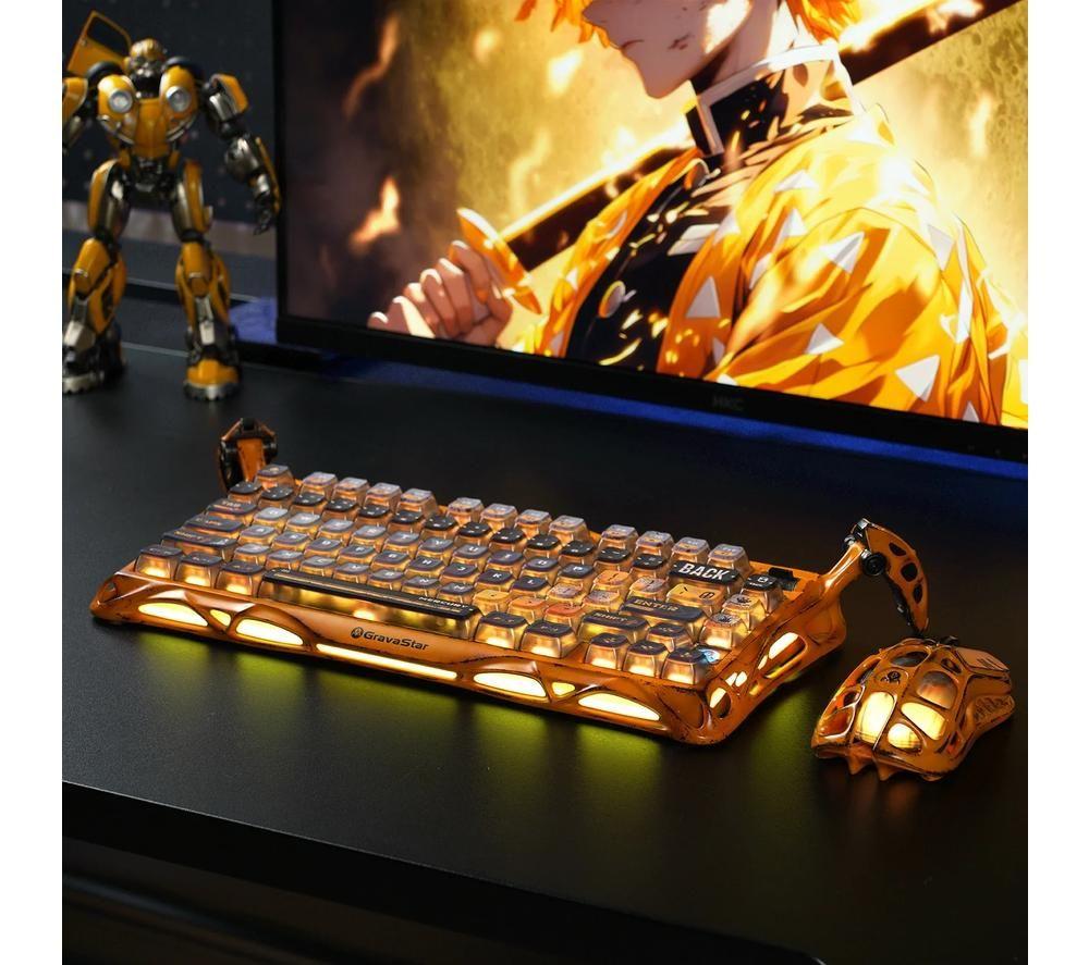 GRAVASTAR Mercury K1 Pro Wireless Mechanical Gaming Keyboard - Yellow image number 7 of 8
