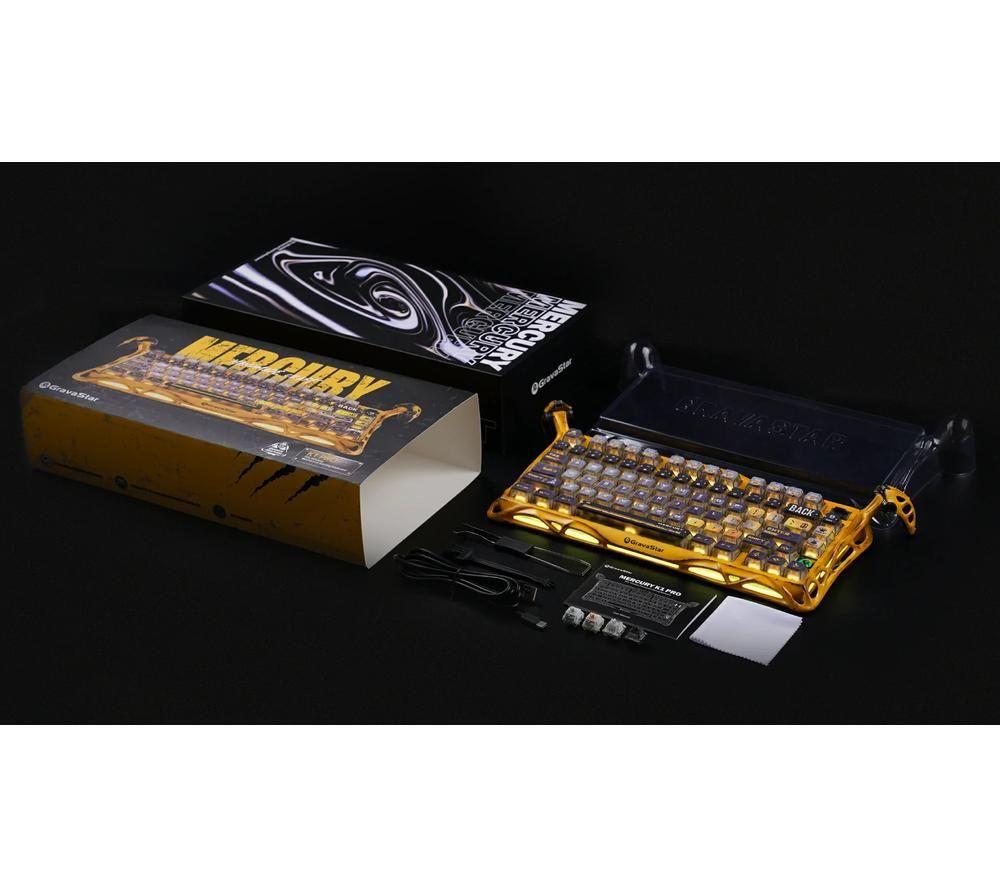 GRAVASTAR Mercury K1 Pro Wireless Mechanical Gaming Keyboard - Yellow image number 8 of 8