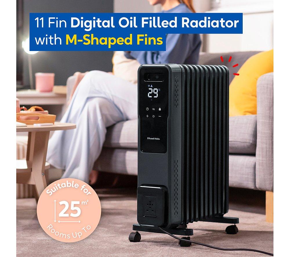 RUSSELL HOBBS RHOFR2500-M-D Portable Oil-Filled Radiator - Graphite image number 7 of 16