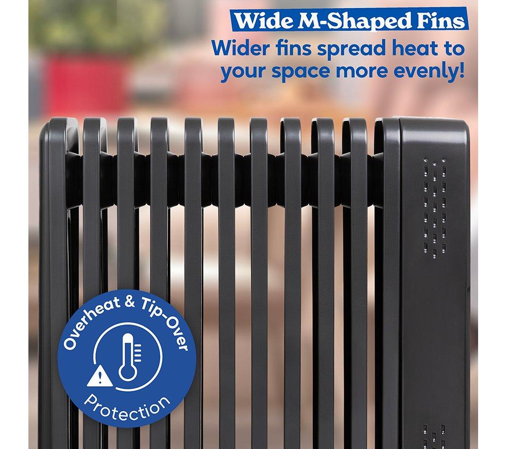 RUSSELL HOBBS RHOFR2500-M-D Portable Oil-Filled Radiator - Graphite image number 10 of 16