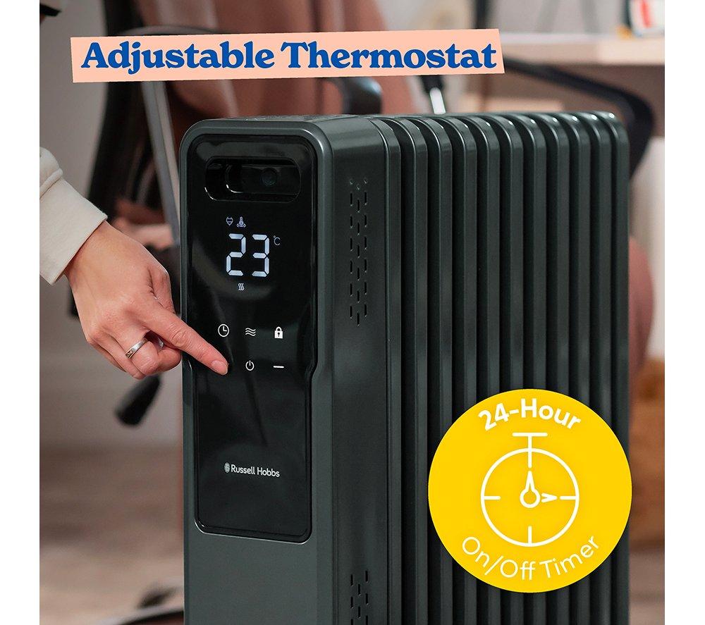 RUSSELL HOBBS RHOFR2500-M-D Portable Oil-Filled Radiator - Graphite image number 11 of 16