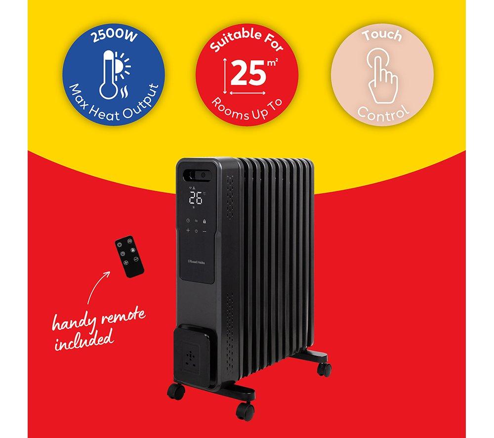 RUSSELL HOBBS RHOFR2500-M-D Portable Oil-Filled Radiator - Graphite image number 16 of 16
