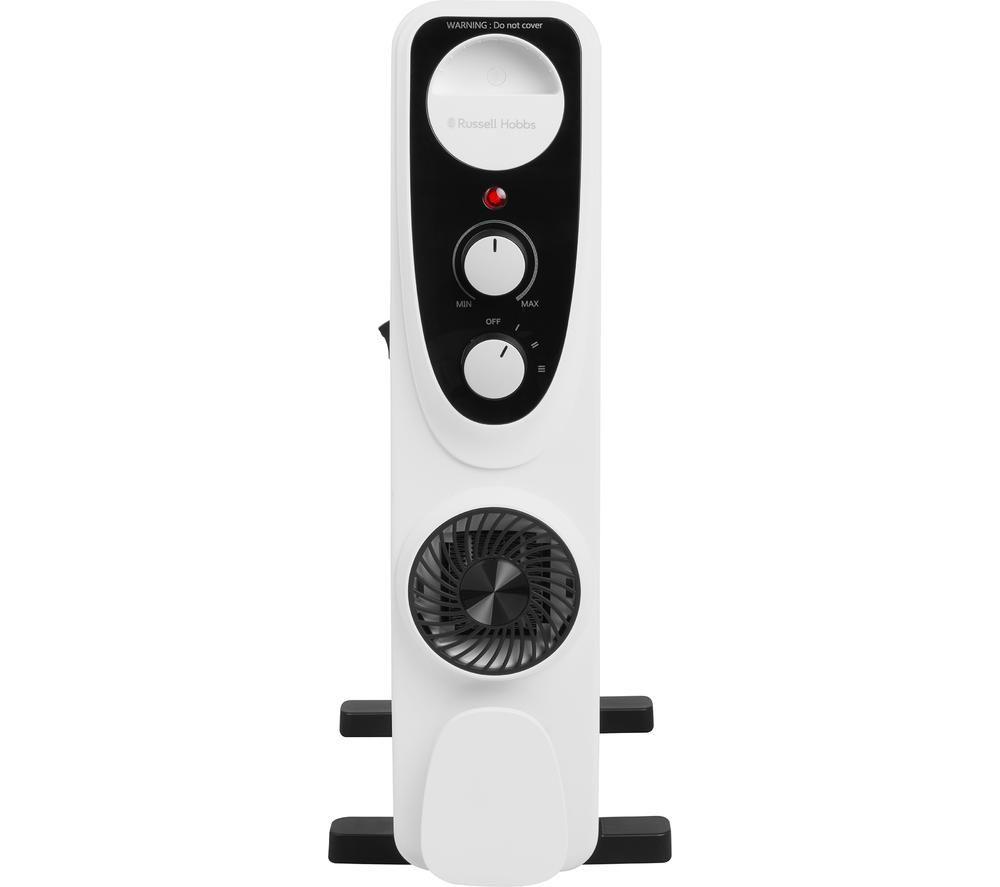 RUSSELL HOBBS RHOFR2403 Portable Oil-Filled Radiator - White & Black image number 2 of 4