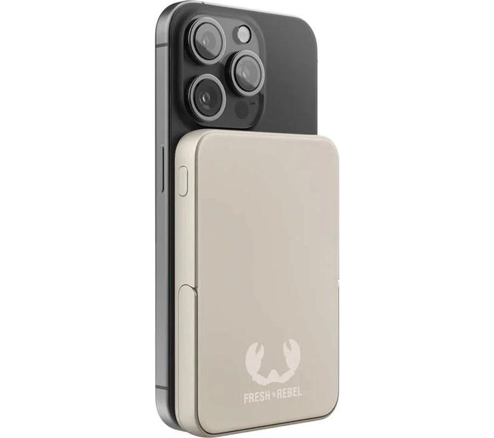 FRESH N REBEL 5000 mAh Portable Magnetic Power Bank - Silky Sand image number 6 of 10