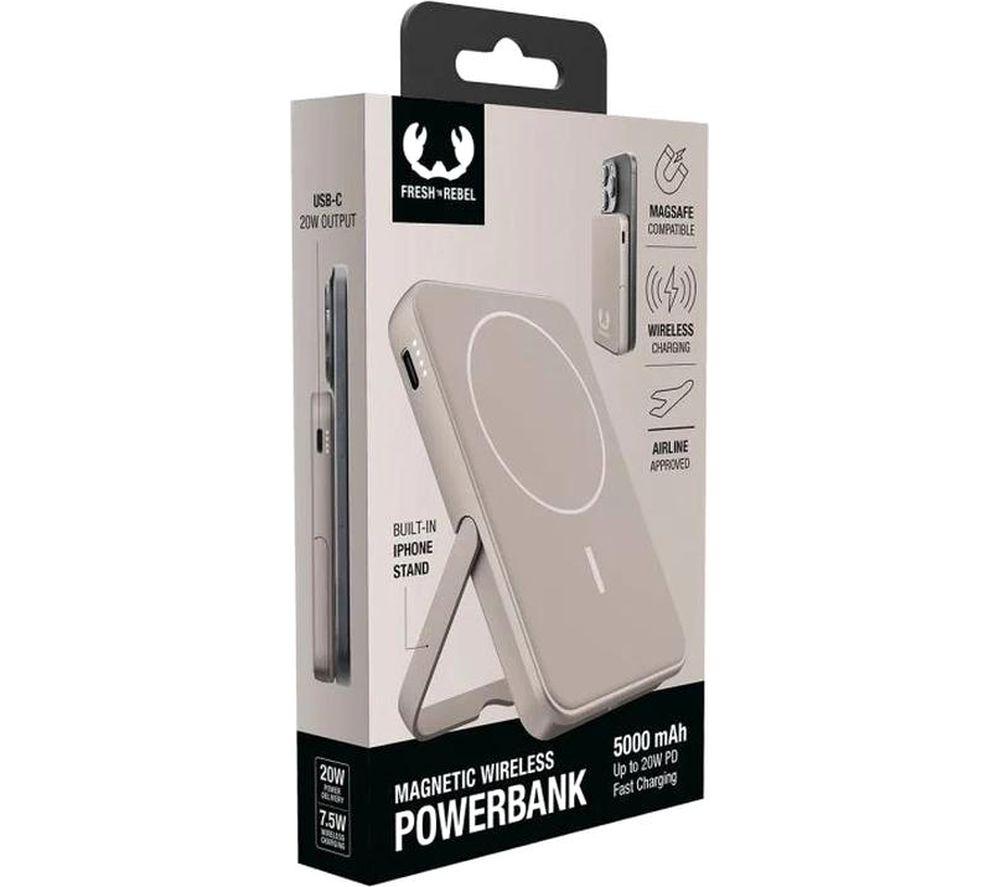 FRESH N REBEL 5000 mAh Portable Magnetic Power Bank - Silky Sand image number 10 of 10