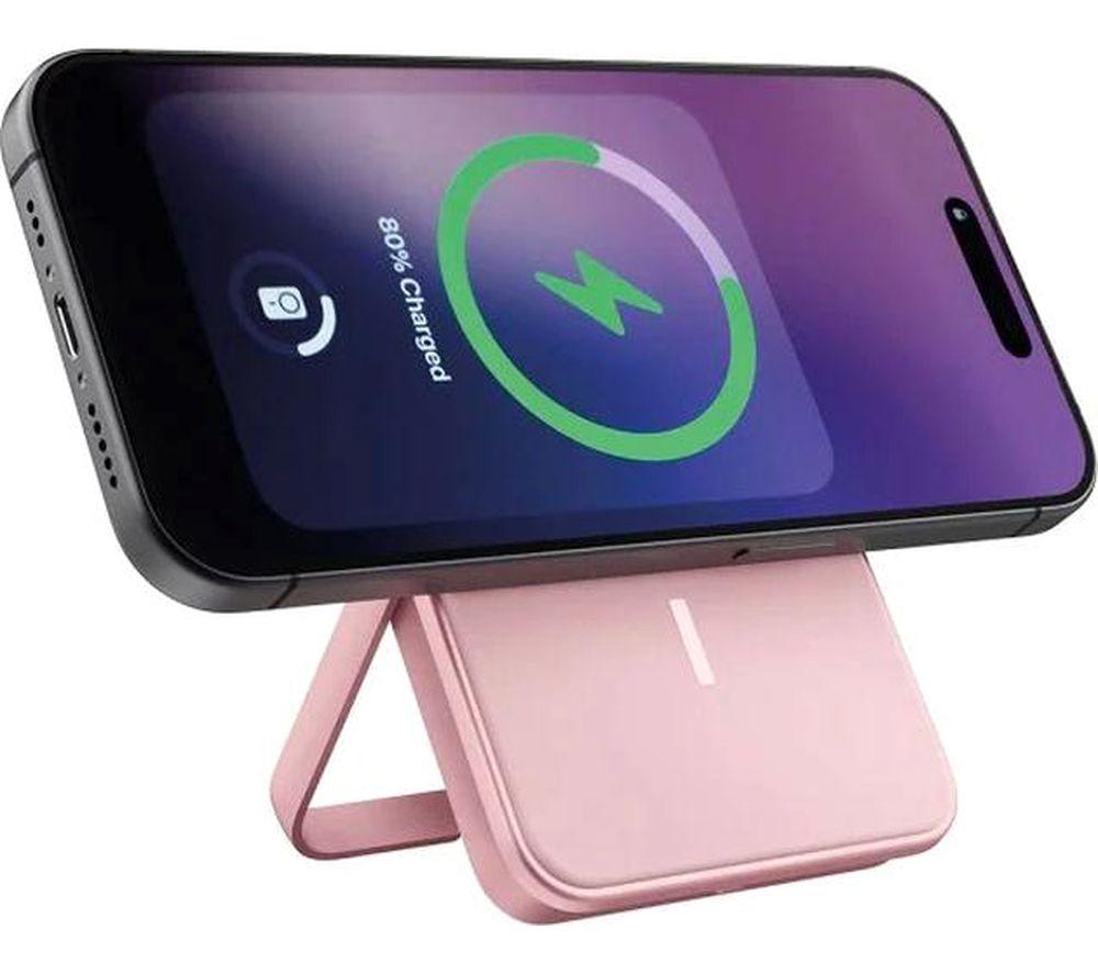 FRESH N REBEL 5000 mAh Portable Magnetic Power Bank - Pastel Pink image number 5 of 10