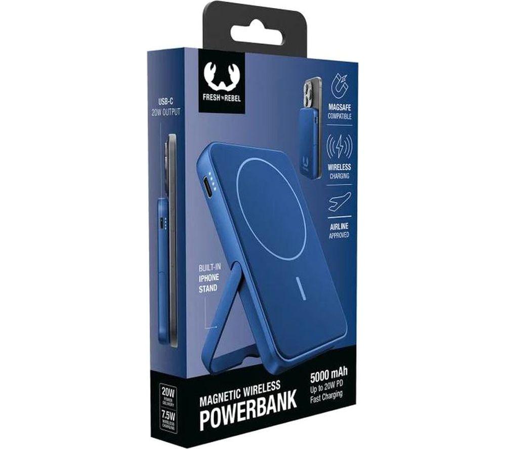 FRESH N REBEL 5000 mAh Portable Magnetic Power Bank - True Blue image number 10 of 10