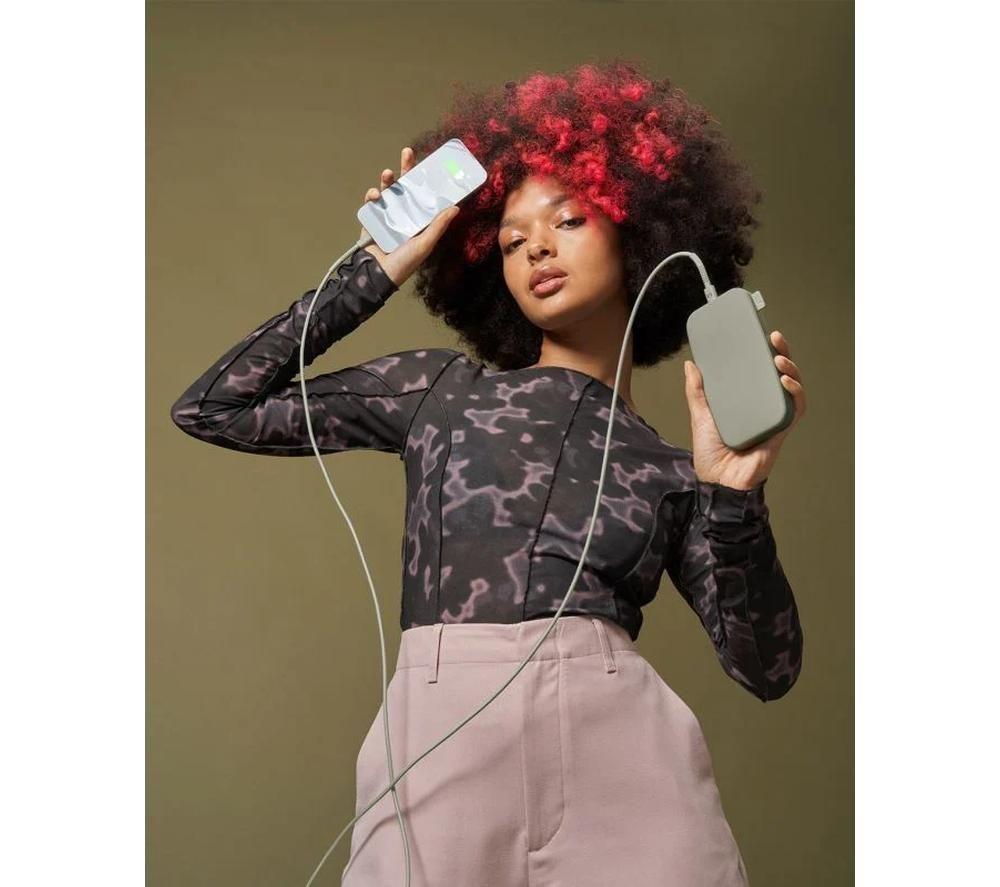 FRESH N REBEL 18000 mAh Portable Power Bank - Dried Green image number 7 of 8