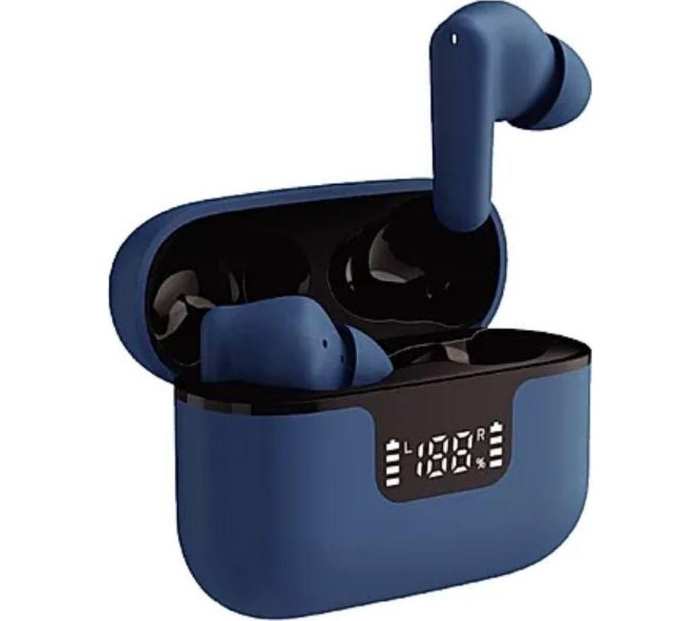 Groov-E Vibe Buds Wireless Bluetooth Noise-Cancelling Earbuds - Blue, Blue