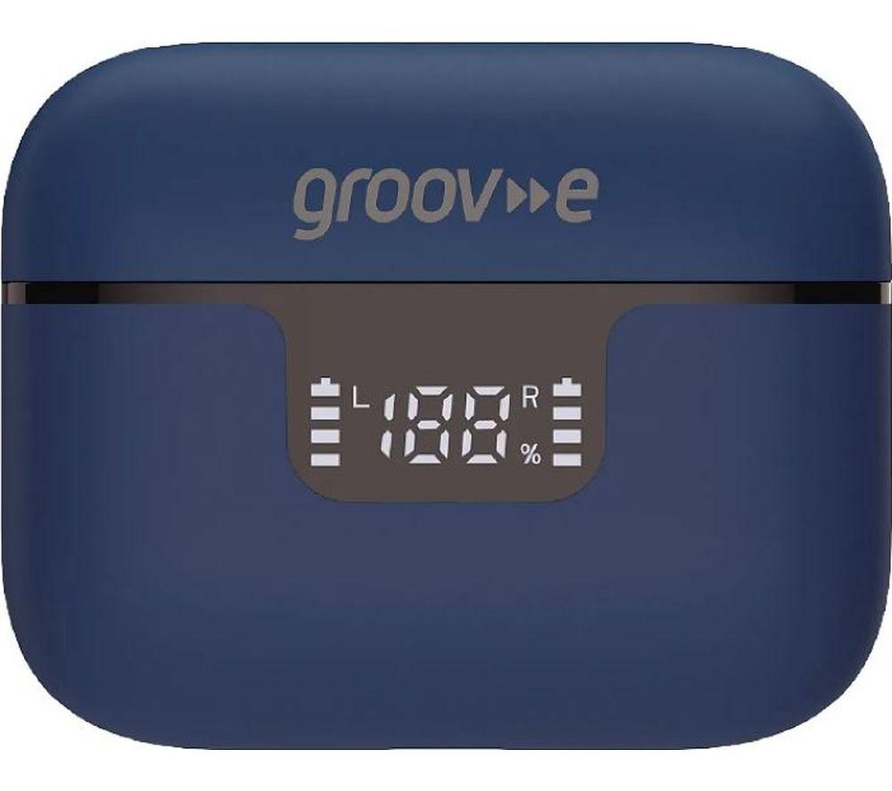 GROOV-E Vibe Buds Wireless Bluetooth Noise-Cancelling Earbuds - Blue image number 3 of 4