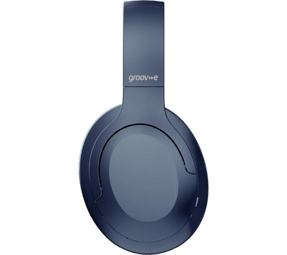 GROOV-E Rhythm Wireless Bluetooth Noise-Cancelling Headphones - Blue image number 4 of 5