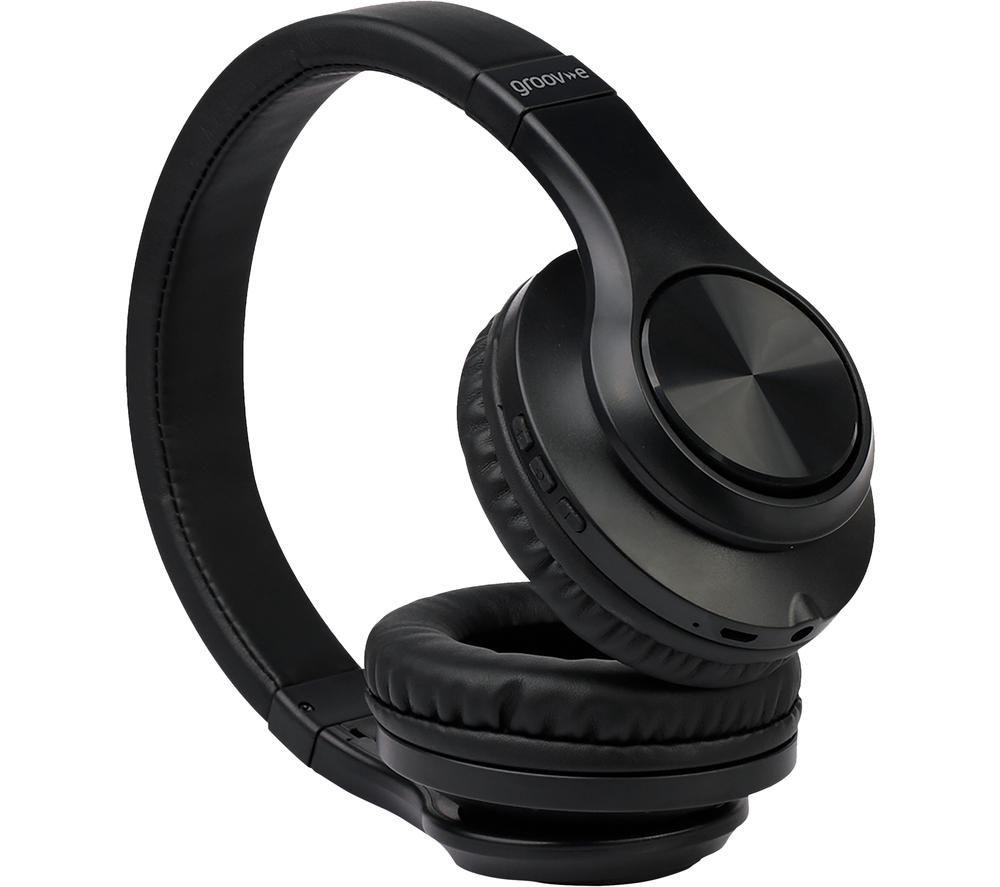 GROOV-E Rhythm Wireless Bluetooth Noise-Cancelling Headphones - Black image number 3 of 8