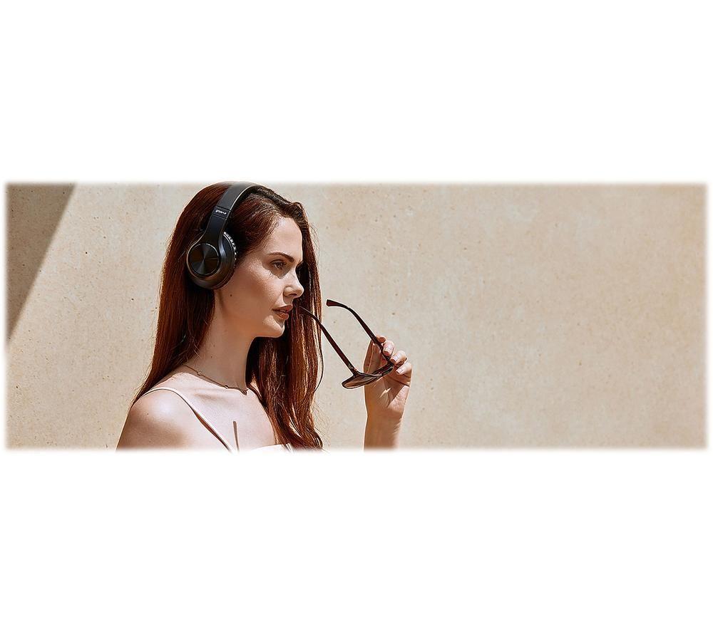 GROOV-E Rhythm Wireless Bluetooth Noise-Cancelling Headphones - Black image number 6 of 8