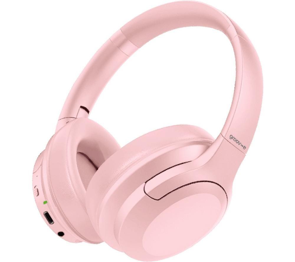 GROOV-E Rhythm Wireless Bluetooth Noise-Cancelling Headphones - Pink image number 3 of 6