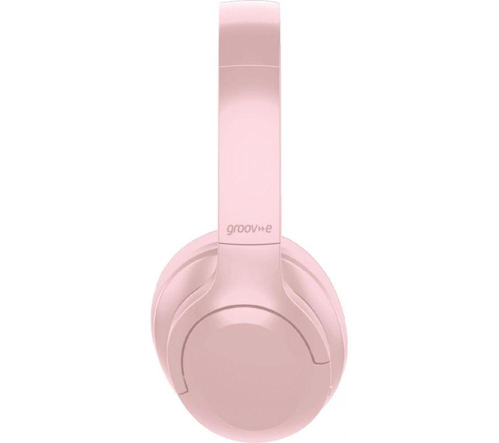 GROOV-E Rhythm Wireless Bluetooth Noise-Cancelling Headphones - Pink image number 4 of 6