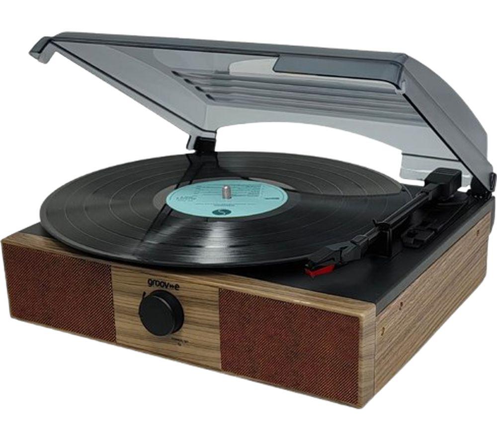 GROOV-E Retro Series GV-TT04 Belt Drive Bluetooth Turntable - Wood image number 2 of 3
