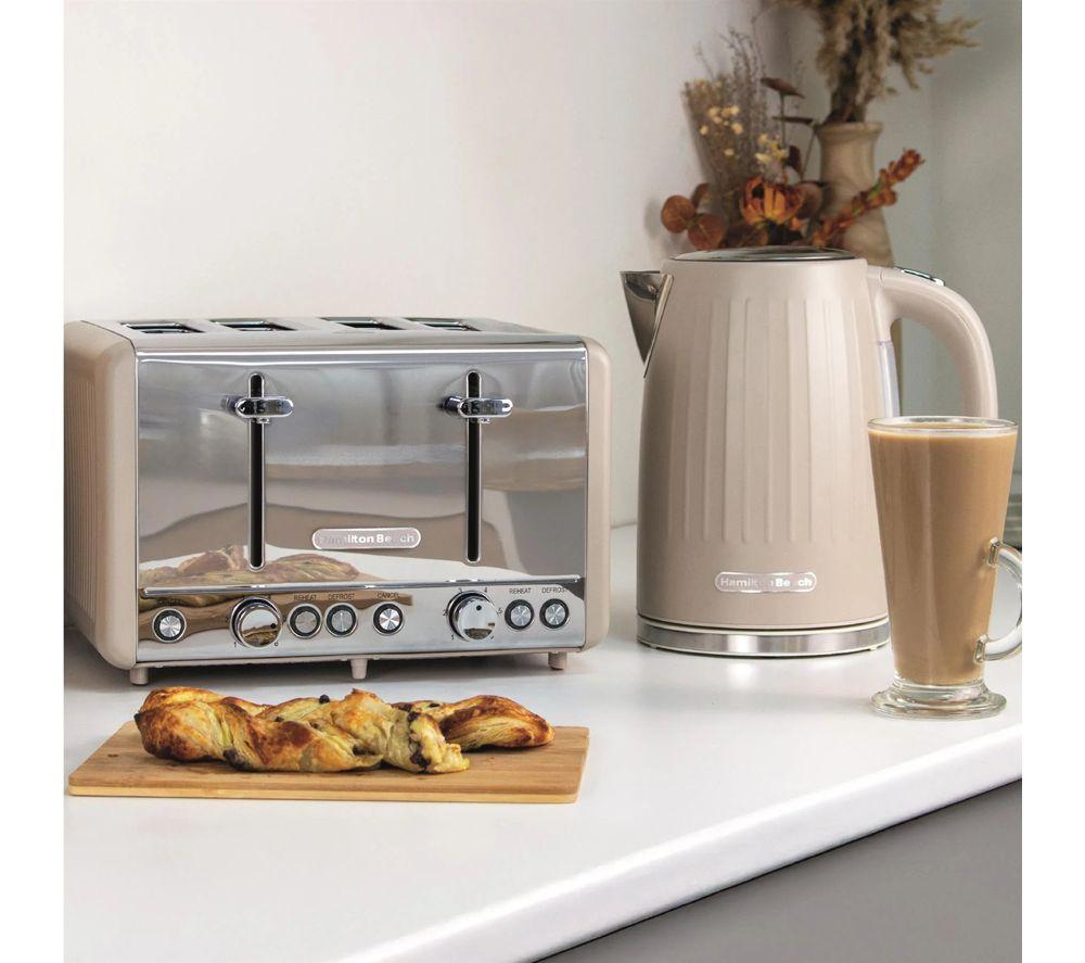 HAMILTON BEACH Harmony Breakfast Jug Kettle & 4-Slice Toaster Bundle - Cappuccino image number 2 of 6
