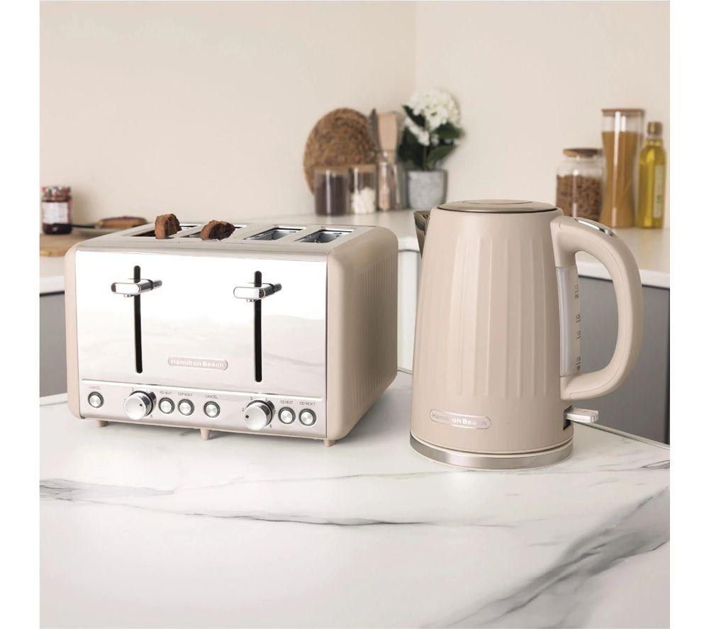 HAMILTON BEACH Harmony Breakfast Jug Kettle & 4-Slice Toaster Bundle - Cappuccino image number 3 of 6